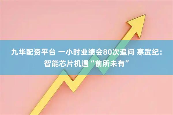 九华配资平台 一小时业绩会80次追问 寒武纪:智能芯片机遇“前所未有”